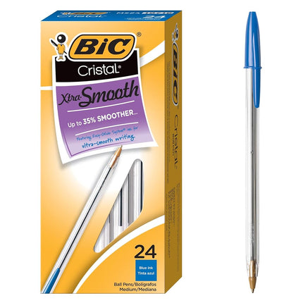 BIC Cristal Xtra Smooth Ballpoint Pen, Medium Poin