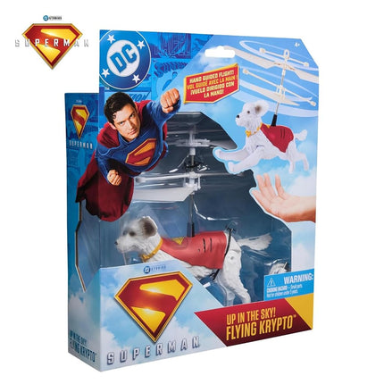 DC Comics, SUPERMAN Up in the Sky! Flying Krypto, RC Toys and Remote Control Toys for Kids, 19-cm Hovering Superdog, For Ages 4 and Up