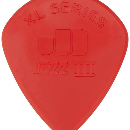 Dunlop Plectren XL Series, Jazz 3 Red (Pack of 24)