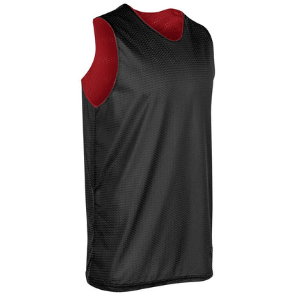 CHAMPRO Men's Zone Reversible Basketball Jersey Black, Scarlet