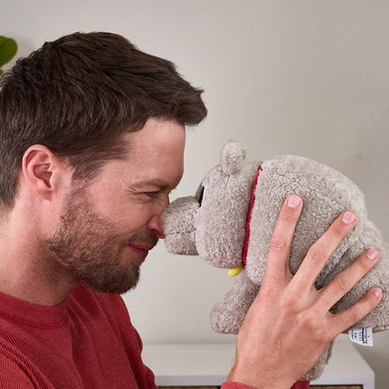 Mattel Minecraft Dennis the Wolf Plush Toy with Feeding Action & Sound, Food Mode Stuffed Animal Inspired by A Minecraft Movie, JDW26