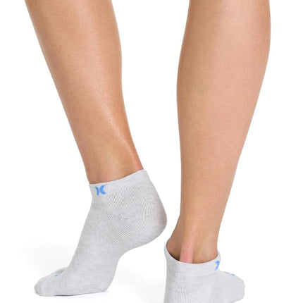 Hurley Women's 8 Pack Sport Ultra Soft Low Cut Socks, Cool Heather Grey/Rose/Seaside, 8-10 UK