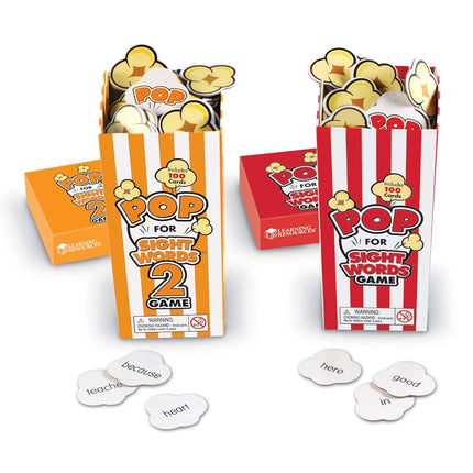 Learning Resources LER8629 POP Games for Sight Words 1 and 2