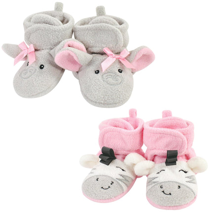 Hudson Baby Unisex Baby Cozy Fleece Booties, Eleph