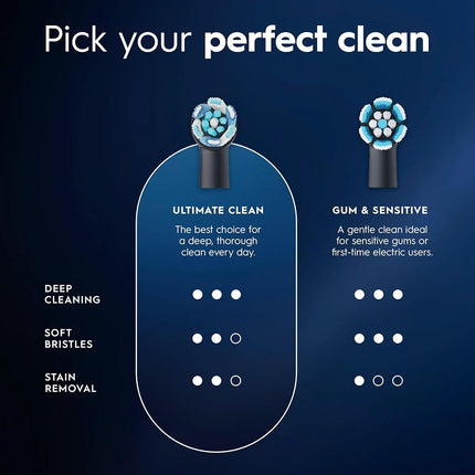 Oral-B iO Series Ultimate Clean Replacement Brush Head for iO Series Electric Toothbrushes, Black, (Pack of 4)