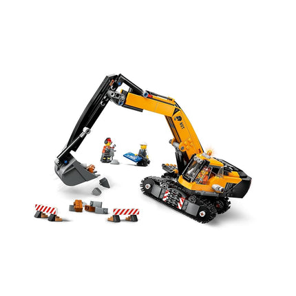 LEGO City Yellow Construction Excavator, Digger Truck Toy for 8 Plus Year Old Boys & Girls, Kids Toy Vehicle Set with Character Minifigures, STEM Building Kit 60420