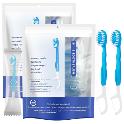 Malisseladi 5 in 1 Mini Brushes-Disposable Toothbr