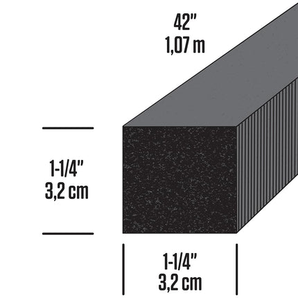 M-D Building Products 2006 M-D 0 Open-Cell Air Conditioner Weather-Strip, W X 42 in L X 1-1/4 in T, Gray, 1-1/4"