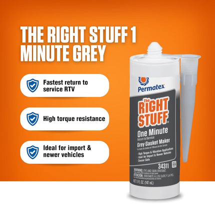 Permatex 34311 The Right Stuff Grey Gasket Maker, 5 oz.