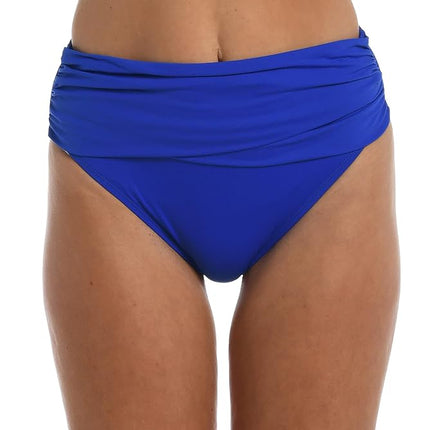 La Blanca Women's Island Goddess Banded Hipster Swimsuit Bottom Bikini, Sapphire, 20