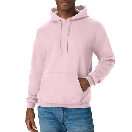 Hanes Men's P170 Hoody, Pale Pink, L
