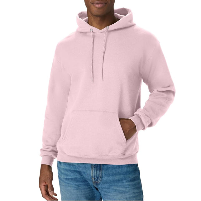 Hanes Men's P170 Hoody, Pale Pink, L