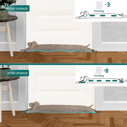 Marwood Decorative Wind Stopper 106cm Door & Window Draft Stopper Snake Noise Blocker Brown Dog 42"