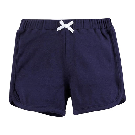 Hudson Baby Short Bébé Fille Lot de 4, Rose Bleu, 0-3 Mois