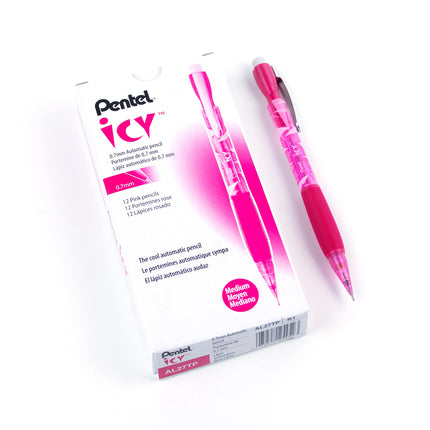 Pentel Icy Mechanical Pencil, 0.7mm, Tinted Pink B