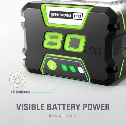 Greenworks PRO 80V 4.0Ah Lithium-Ion Battery ((Genuine Greenworks Battery / 75+ Compatible Tools)