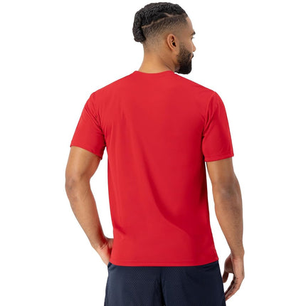 Hanes Men's 2 Pack Short Sleeve Cool DRI T-Shirt UPF 50+, Deep Red, Small
