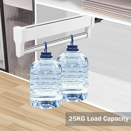 MAFAGE Extendable Clothes Rail for Pull-Out Hangers Adjustable Wardrobe Telescopic Clothes Rail 497 mm White