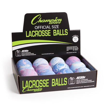 Champion Sports Official Lacrosse Balls (Multi, Pack of 12)