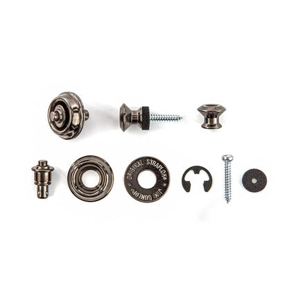 Jim Dunlop Strap lock Set - Dual Design - Black Nickel