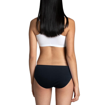Fruit of the Loom Women's Eversoft Cotton Bikini Underwear, Tag Free & Breathable Style Stretch-12 Pack-Black, 8