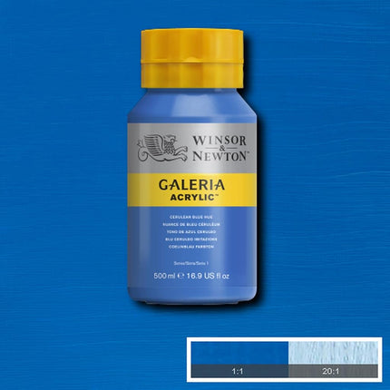Winsor & Newton, Galeria Acrylic, Cerulean Blue Hue, 500ml