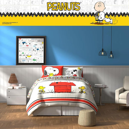 Franco Peanuts Classic Pals Super Soft Comforter and Sheet Set, 5 Piece Full Size, (Official Licensed Product) Collectibles