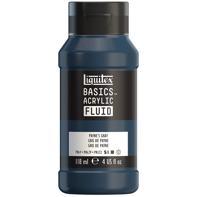 Liquitex BASICS Acrylic Fluid Paint, 118ml (4-oz) 
