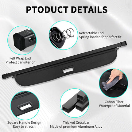Cargo Cover for Crosstrek Impreza 2017 2016 2015 2014 2013 2012, Rear Trunk Luggage Security Cover, Carbon Fiber Anti-Peeping Shielding Shade fit for Crosstrek/Impreza 2012-2017 Car Accessories