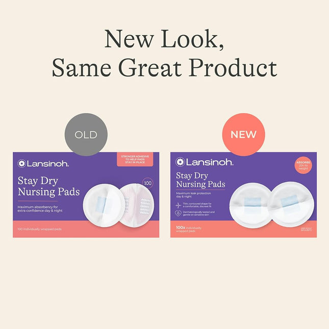 Lansinoh Nursing Pads, Pack of 100 Stay Dry Disposable Breast Pads