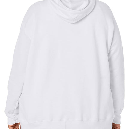 Just My Size Women's Plus-Size EcoSmart Full-Zip Hoodie, White, XXXL