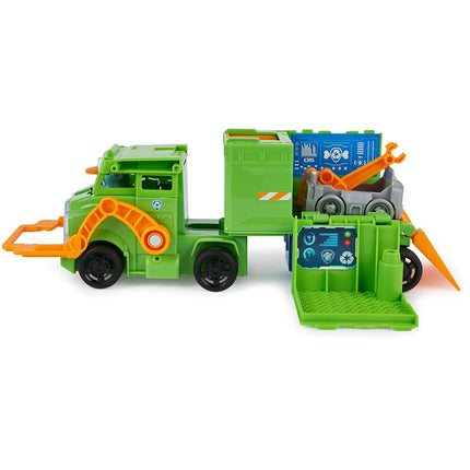 Paw Patrol Transformable Rocky Car - Big Truck with 1 Rocky Figure and 1 Mini Rescue Car - 6065318 - Toys for Children 3 Years+