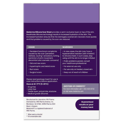 Mederma Medical Grade Silicone Scar Sheets; Improves The Appearance of Old and New Scars; for Injury, Burn and Surgery Scars, 4 Count