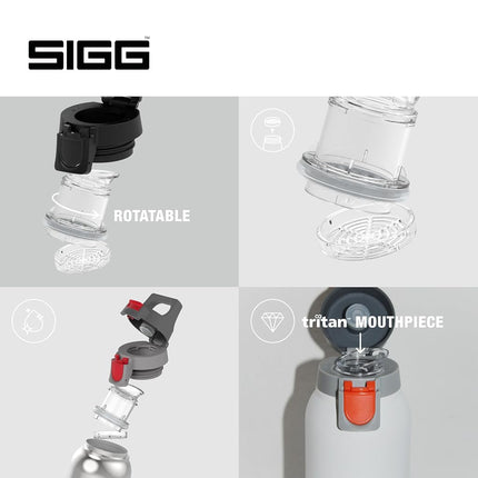 SIGG - Insulated Water Bottle - Thermo Flask Hot & Cold One Light - with Fruit Strainer - Leakproof - BPA Free - 18/8 Stainless Steel - Red - 0.55L
