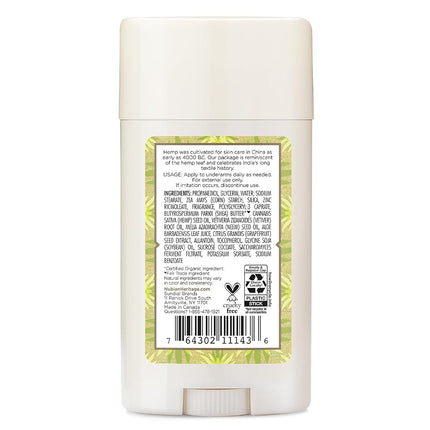Nubian Heritage Indian Hemp & Haitian Vetiver 24 Hour Deodorant, 64 grams