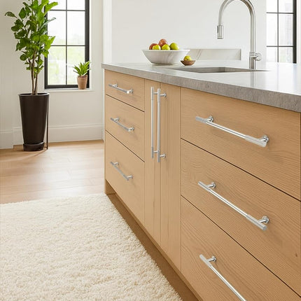 Coinkoly 10 Pack 5''(128mm) Brushed Satin Nickel Cabinet Pulls Kitchen Brushed Nickel Cabinet Handles for Cabinets Drawer Pulls Dresser Hardware for Cupboard CK0083