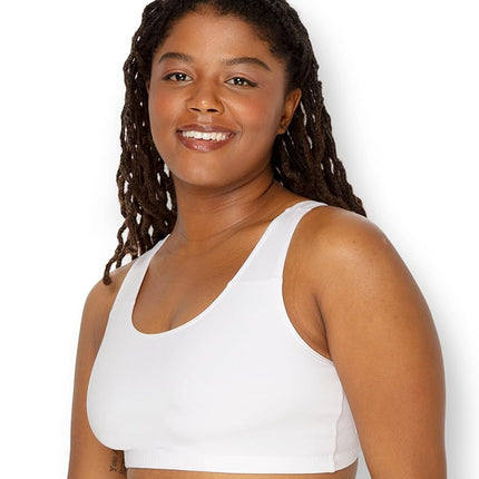 Fruit of the Loom Lot de 4 brassières de sport opaques pour femme, modèle débardeur, coloris Dusk/White/Blush/Grey Heather, taille 44