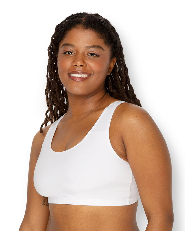 Fruit of the Loom Lot de 4 brassières de sport opaques pour femme, modèle débardeur, coloris Dusk/White/Blush/Grey Heather, taille 44