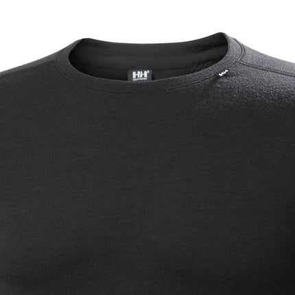 Helly Hansen Men's Lifa Merino Midweight Crew, Black, M
