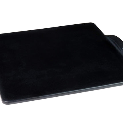 Emile Henry 797524 Square Pizza Stone, Charcoal, C