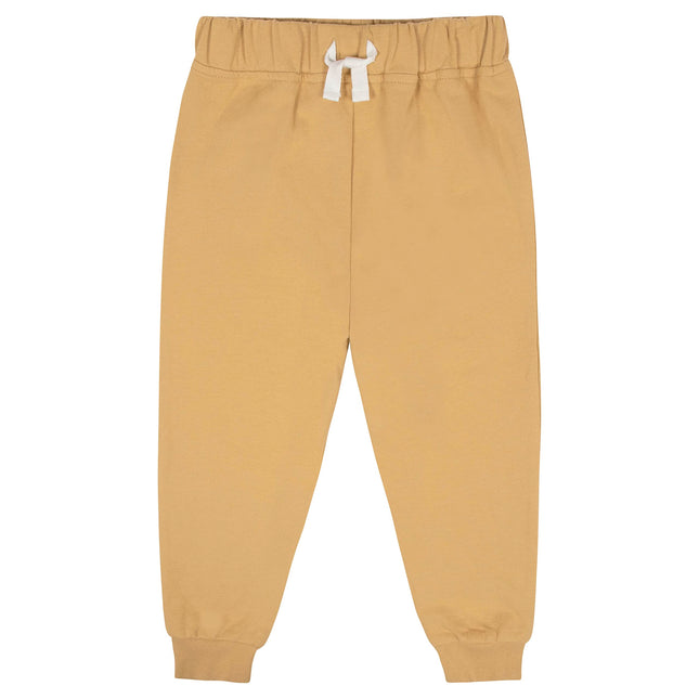 Gerber Niños pequeños Conjunto de 2 piezas de sudadera y joggers de felpa francesa, amarillo mostaza, 18 meses