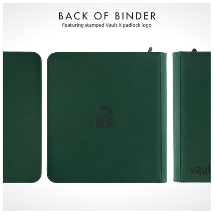 Vault X 12 Pocket Zip Trading Card Binder 480 Cards Exo-Tec (Green)
