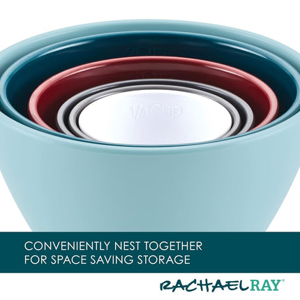 Rachael Ray Tools and Gadgets Nesting/Stackable Measuring Cups Set, 6 Piece - Assorted Colors