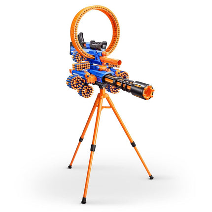 XSHOT Insanity Motorized Rage Fire by ZURU with 72 Darts, Air Pocket Technology Darts and Dart Storage, Motorized Blasting Power, Auto Feeding Belt, Tripod and Scope, Outdoor Toy