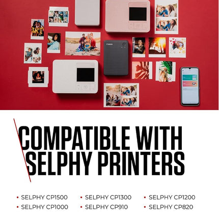 Canon SELPHY RP-108 Ink + Paper Multipack - Genuine Printer Ink Cartridges 2 Pack (2 x Cartridges) & 108 Sheets (100 x 148mm)