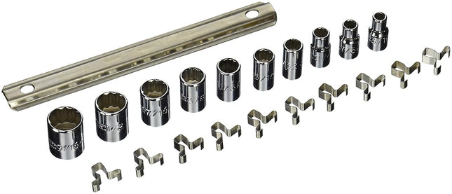 Proto Stanley J47104 10 Piece 12 Point 1/4" Drive Socket Set