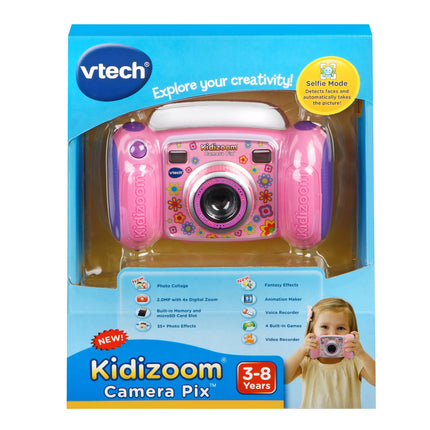 VTech Cámara Kidizoom Pix de V-tech, Rosa (Embalaje sin Frustraciones)