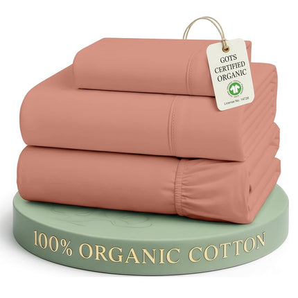 LANE LINEN 100% Organic Cotton Twin Sheet Set, Sof