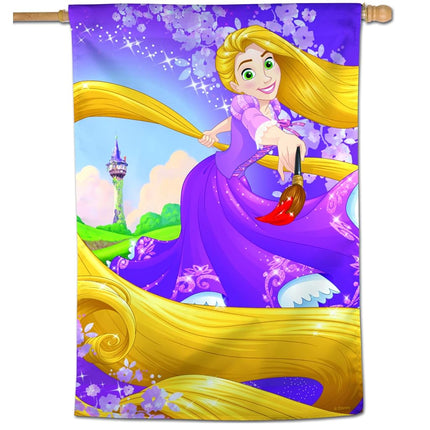 Drapeau vertical Disney 28"x40", RAIPONCE CHEVEUX LONGS