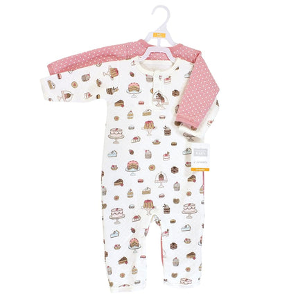 Hudson Baby Unisex Baby Premium Quilted Coveralls, Sweet Bakery, 6-9 Months
